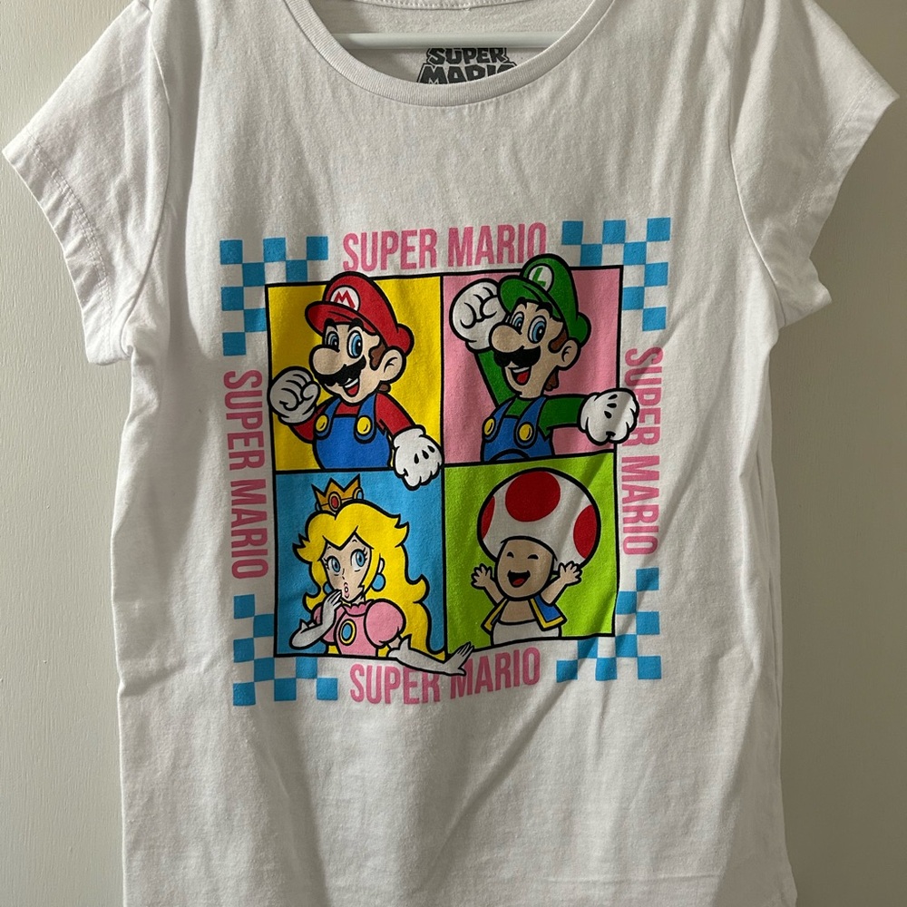 Nintendo Super Mario Kids T-Shirt - White size XL